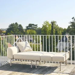 Mandalay Ivy Loungestol B 74 x L 119-186 cm - Rustfrit stål - Taupe