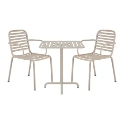 Mandalay Ivy Pipe Cafésæt - 3 dele Rustfrit stål - Taupe