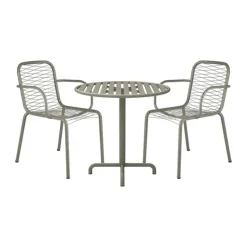 Mandalay Ivy Wire Cafésæt - 3 dele Rustfrit stål - Olivengrøn
