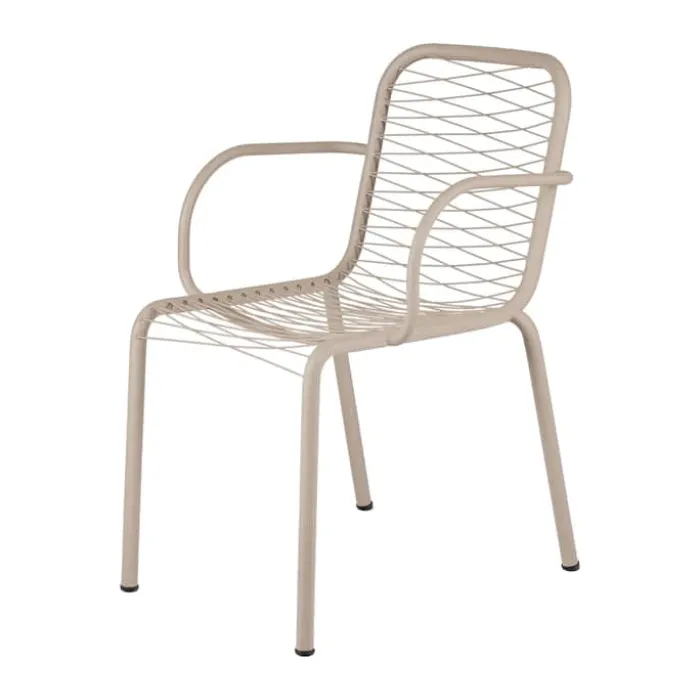 Mandalay Ivy wire Havestol H 80 x B 51 x L 41 cm - Rustfrit stål - Taupe