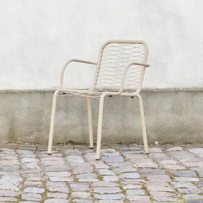 Mandalay Ivy wire Havestol H 80 x B 51 x L 41 cm - Rustfrit stål - Taupe
