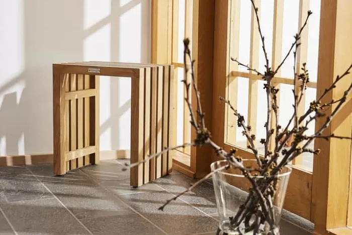 Mandalay Langelinie Skammel uden hylde H 44,5 x B 39 x L 28 cm - Teaktræ