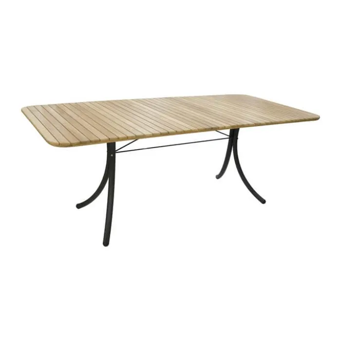 Mandalay Magnolia Havebord H 72 x B 90 x L 197 cm - Aluminium/teaktræ - Antracit