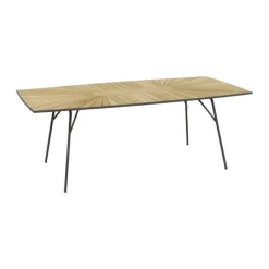 Mandalay Marguerit Havebord H 72 x B 95 x L 200 cm - Aluminium/teaktræ - Antracit