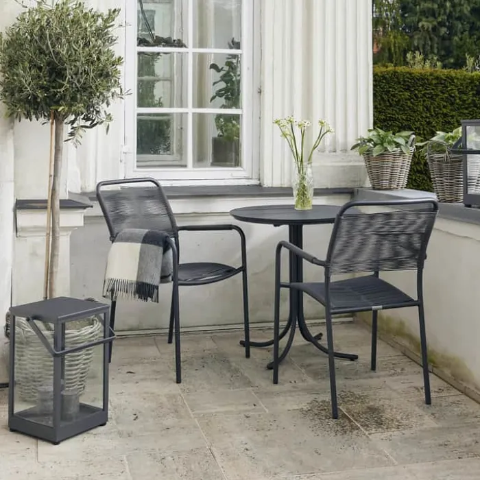 Mandalay Pure & Verona Cafésæt - 3 dele Ø 67 x H 72 cm - Aluminium/rustfrit stål/laminat