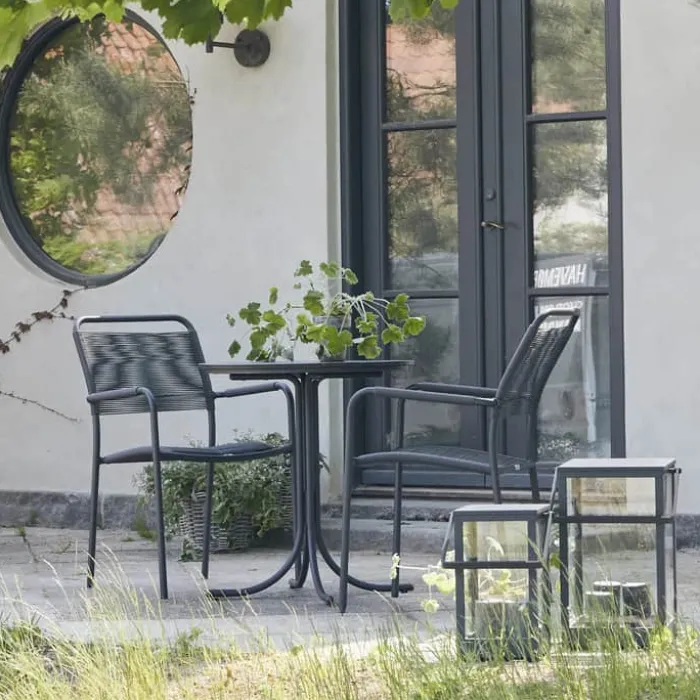 Mandalay Pure & Verona Cafésæt - 3 dele Ø 67 x H 72 cm - Aluminium/rustfrit stål/laminat