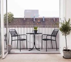 Mandalay Pure & Verona Cafésæt - 3 dele H 72 x B 67 x L 67 cm - Laminat/aluminium - Antracit