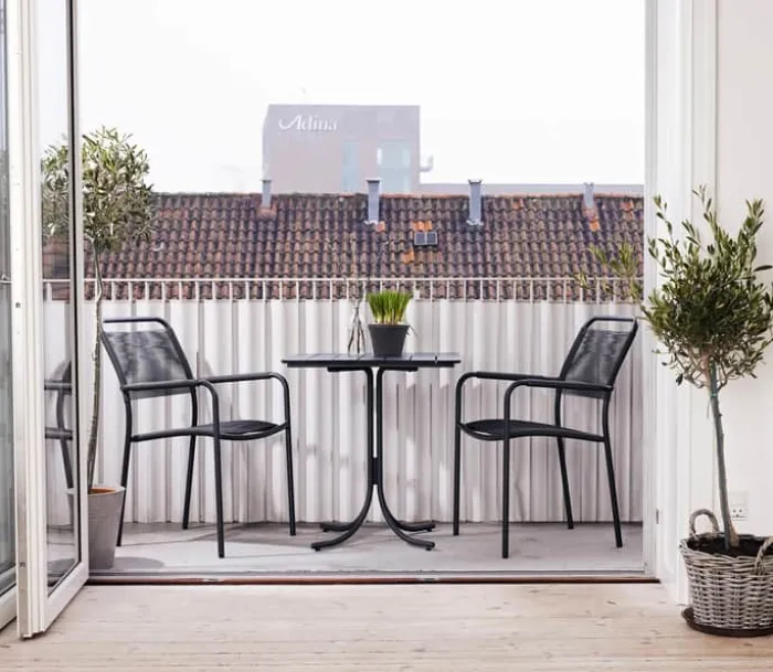 Mandalay Pure & Verona Cafésæt - 3 dele H 72 x B 67 x L 67 cm - Laminat/aluminium - Antracit