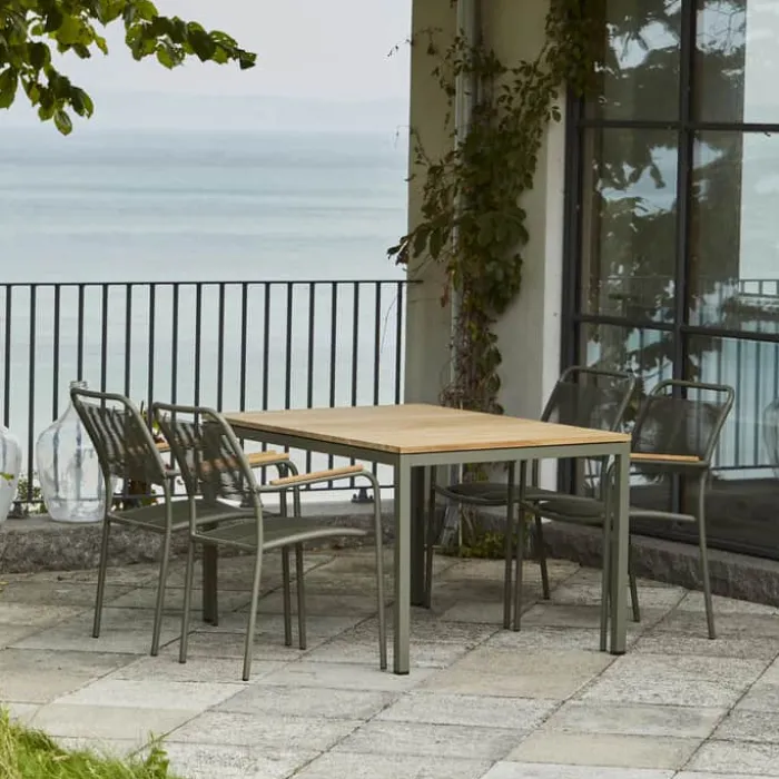 Mandalay Toscana Bord H 73 x B90 x L 132 cm - Teaktræ - Olivengrøn