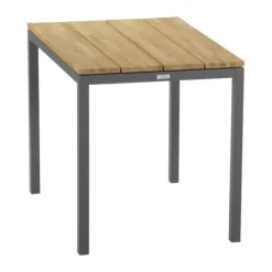 Mandalay Toscana & Elba Cafésæt - 3 dele Aluminium/teaktræ/polyester - Antracit/natur