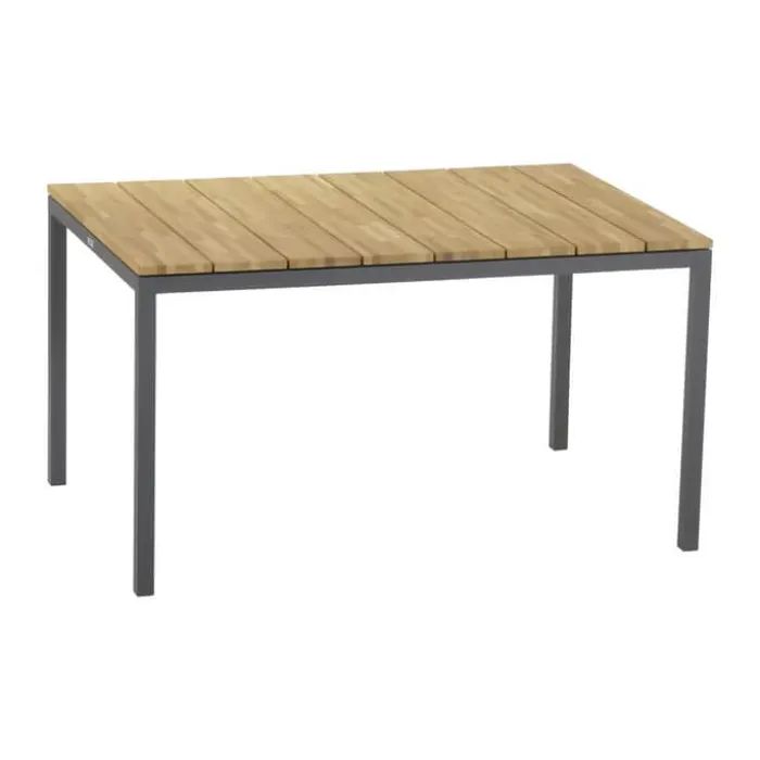 Mandalay Toscana Havebord H 72 x B 90 x L 132 cm - Aluminium/teaktræ - Antracit