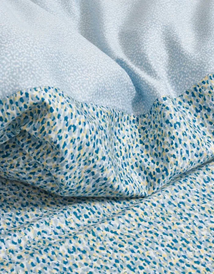 Marc O'Polo Camo Sengetøj B 140 x L 200 cm - Bomuldssatin - Nordic Blue
