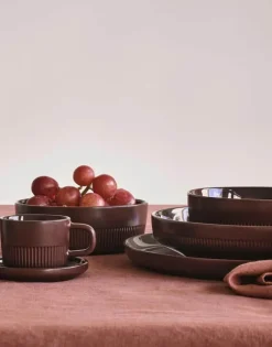 Marc O'Polo Moments Dyb Tallerken Ø 21,5 cm - Porcelæn - Earth brown