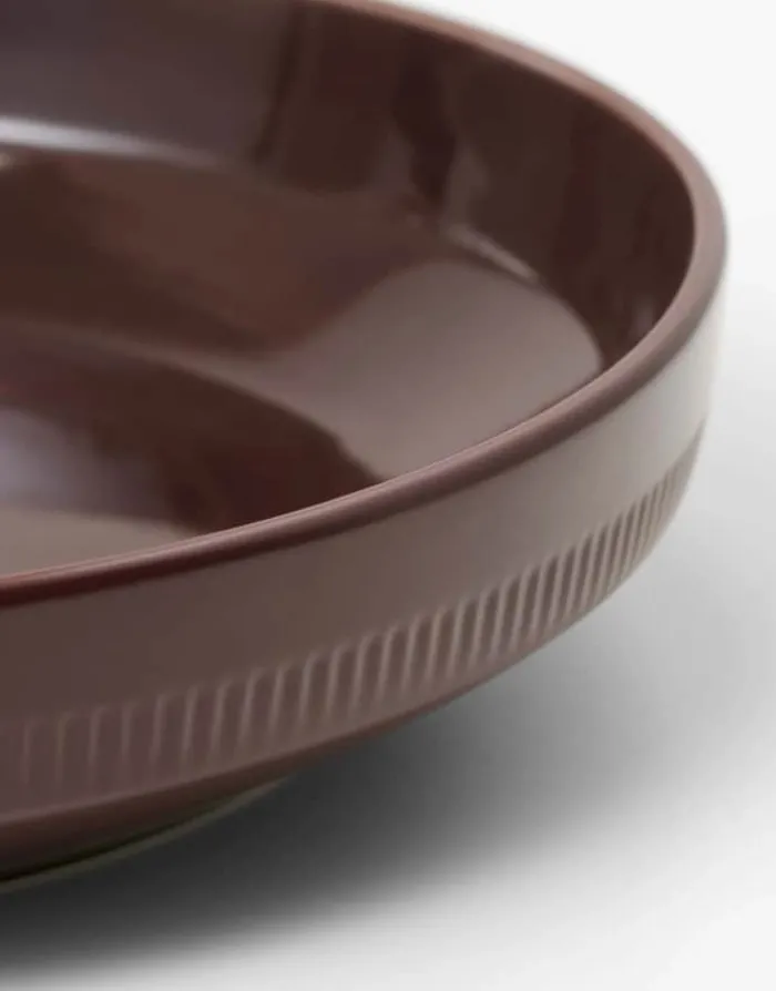 Marc O'Polo Moments Dyb Tallerken Ø 21,5 cm - Porcelæn - Earth brown
