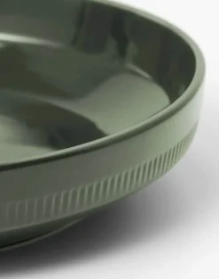 Marc O'Polo Moments Dyb Tallerken Ø 21,5 cm - Porcelæn - Olive green