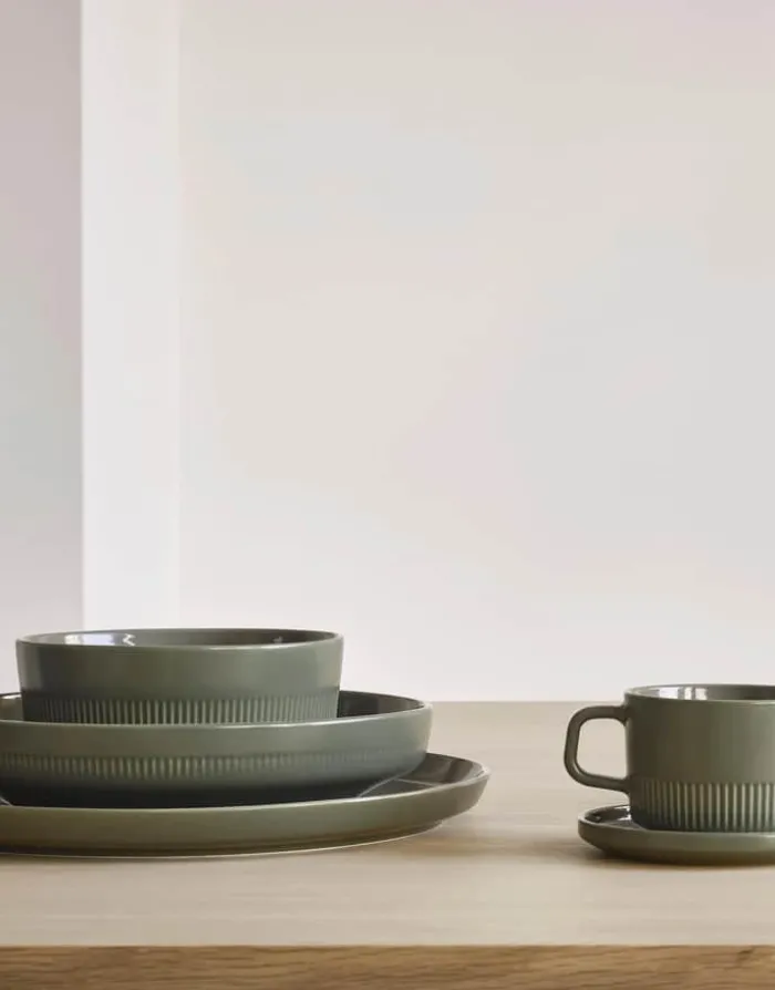 Marc O'Polo Moments Middagstallerken Ø 27 cm - Porcelæn - Olive green