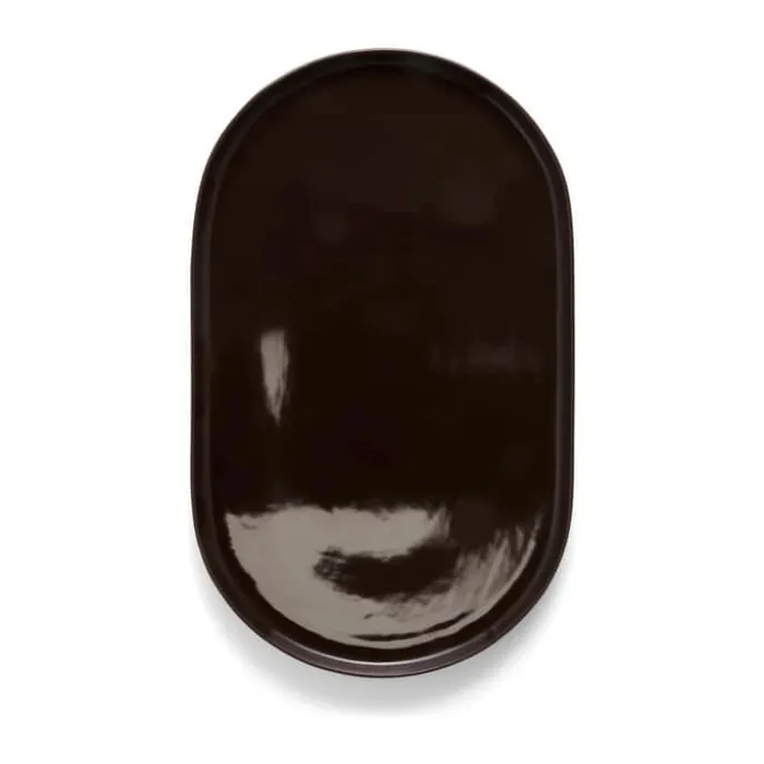 Marc O'Polo Moments Serveringsfad B 24,5 x L 40 cm - Porcelæn - Earth brown