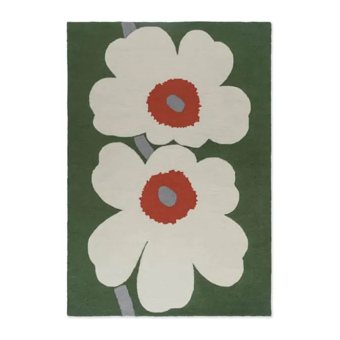 Marimekko by Brink & Campman Unikko Udendørsgulvtæppe B 160 x L 230 cm - Genanvendt PET - Grøn