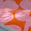 Marimekko by Brink & Campman Unikko Udendørsgulvtæppe B 250 x L 350 cm - Genanvendt PET - Lyserød/orange