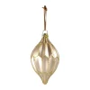 Mascha Vang Julekollektion Juleophæng - 4 pak H 8-15 cm - Glas - Creme/guld