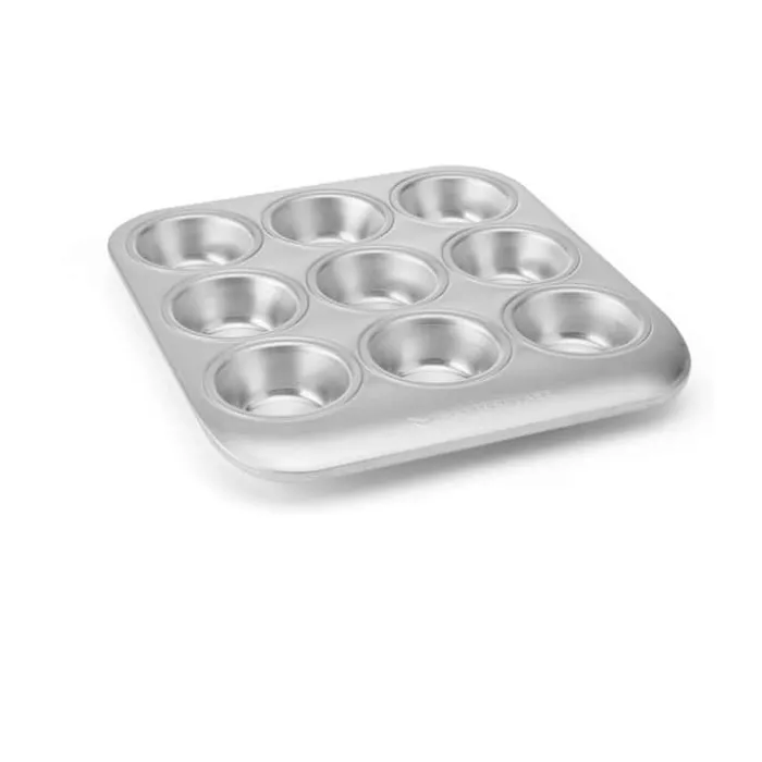 MasterClass Gourmet Recycled Muffinform Til 9 stk. - Aluminium - Sølv