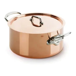 Mauviel M'150S Gryde m. låg 3,2 liter - Kobber/Stål