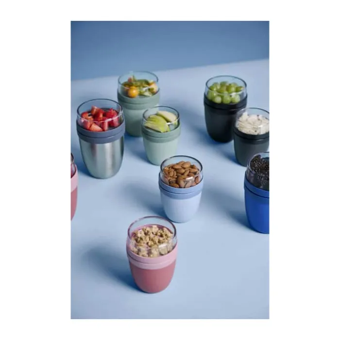 Mepal Elipse Frokostbæger 300+120 ml - PP-Plastik/PCTG - Vivid Blue