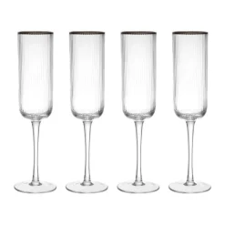 Mikasa Sorrento Champagneglas - 4 stk. 20 cl - Krystalglas - Klar