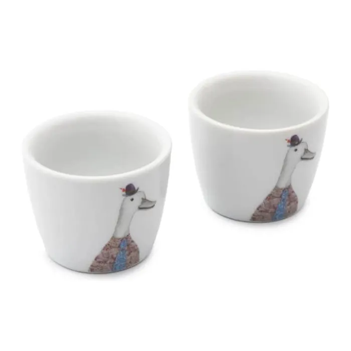 Mikasa Tipperleyhill Æggebæger - 2 stk. Ø 4 x H 5 cm - Porcelæn - Hvid