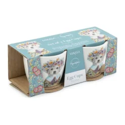 Mikasa Tipperleyhill Æggebæger - 2 stk. Ø 4 x H 5 cm - Porcelæn - Hvid