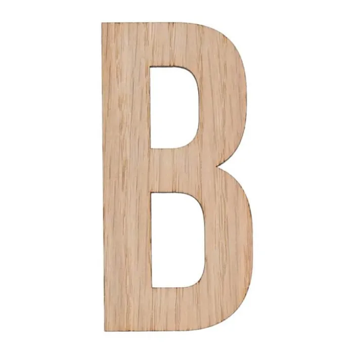 Minifabrikken Bogstav - B H 10 x B 5,5 x D 0,5 cm - Lys eg