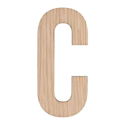 Minifabrikken Bogstav - C H 10 x B 5,5 x D 0,5 cm - Lys eg
