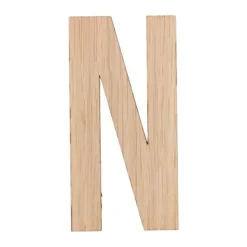 Minifabrikken Bogstav - N H 10 x B 5,5 x D 0,5 cm - Lys eg