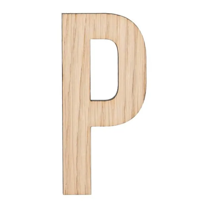 Minifabrikken Bogstav - P H 10 x B 5,5 x D 0,5 cm - Lys eg