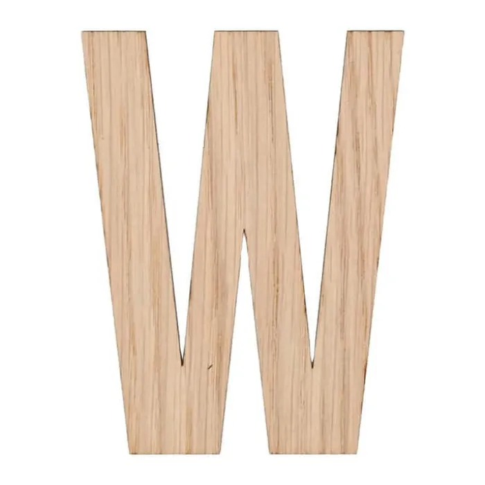 Minifabrikken Bogstav - W H 10 x B 5,5 x D 0,5 cm - Lys eg