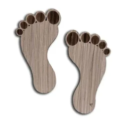 Minifabrikken Piktogram - Fodspor H 9,7 x B 5,7 x D 0,5 cm - Lys eg