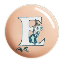 Moomin Arabia ABC Tallerken - E Ø 10,5 cm - Vitroporcelæn - Multifarvet