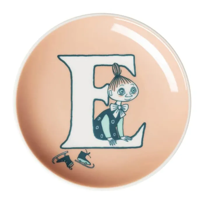 Moomin Arabia ABC Tallerken - E Ø 10,5 cm - Vitroporcelæn - Multifarvet