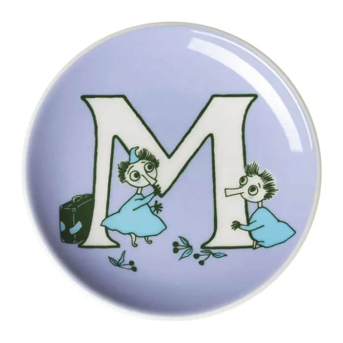 Moomin Arabia ABC Tallerken - M Ø 10,5 cm - Vitroporcelæn - Multifarvet