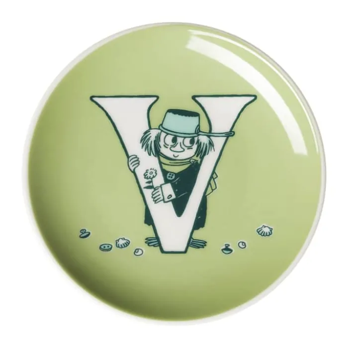 Moomin Arabia ABC Tallerken - V Ø 10,5 cm - Vitroporcelæn - Multifarvet