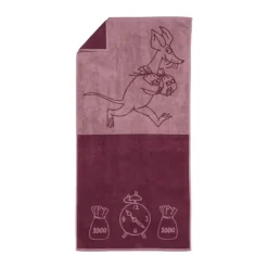 Moomin Arabia Badehåndklæde - Sniff B 70 x L 140 cm - Økologisk bomuld - Rød