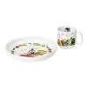 Moomin Arabia Børnestelsæt Lille My - 2 dele Ø 18,3/30 cl - Porcelæn - Hvid/grøn/rød
