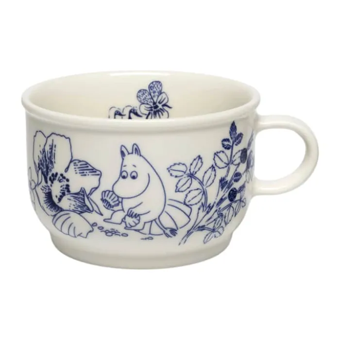Moomin Arabia Haru Kop 30 cl - Vitroporcelæn - Hvid/blå
