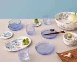 Moomin Arabia Haru Serveringsskål Ø 28 cm - Vitroporcelæn - Hvid/blå