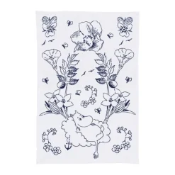 Moomin Arabia Haru Viskestykke B 45 x L 65 cm - Bomuld - Blå/hvid