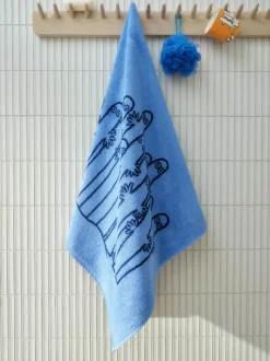 Moomin Arabia Håndklæde - Hattifnat B 70 x L 140 cm - Bomuld - Blå