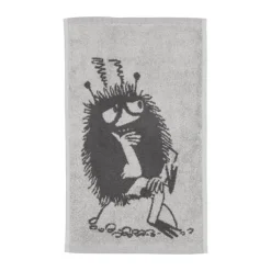 Moomin Arabia Håndklæde - Sniff B 30 x L 50 cm - Økologisk Bomuld - Sort