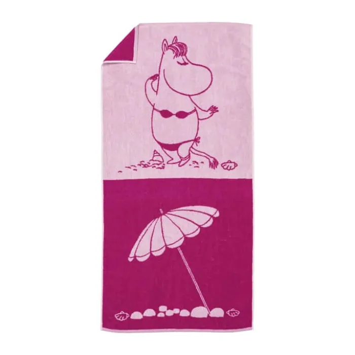 Moomin Arabia Håndklæde - Snorkfrøken B 70 x L 140 cm - Bomuld - Lyserød