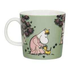 Moomin Arabia Kærester + Kærlig omsorg Krus - 2 stk. 30 cl - Vitroporcelæn - Multifarvet