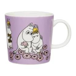 Moomin Arabia Kærester + Kærlig omsorg Krus - 2 stk. 30 cl - Vitroporcelæn - Multifarvet